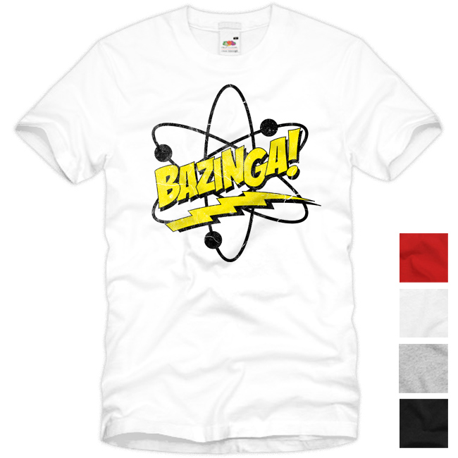 BAZINGA The Big Bang Theory Vintage T Shirt Sheldon TV Serie Fan